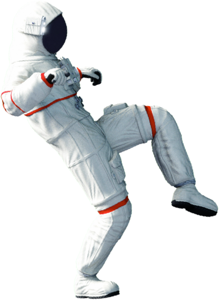 astronaut balancing on dollar sign