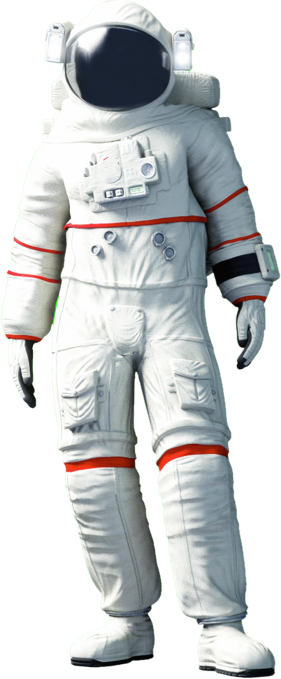 casual astronaut standing